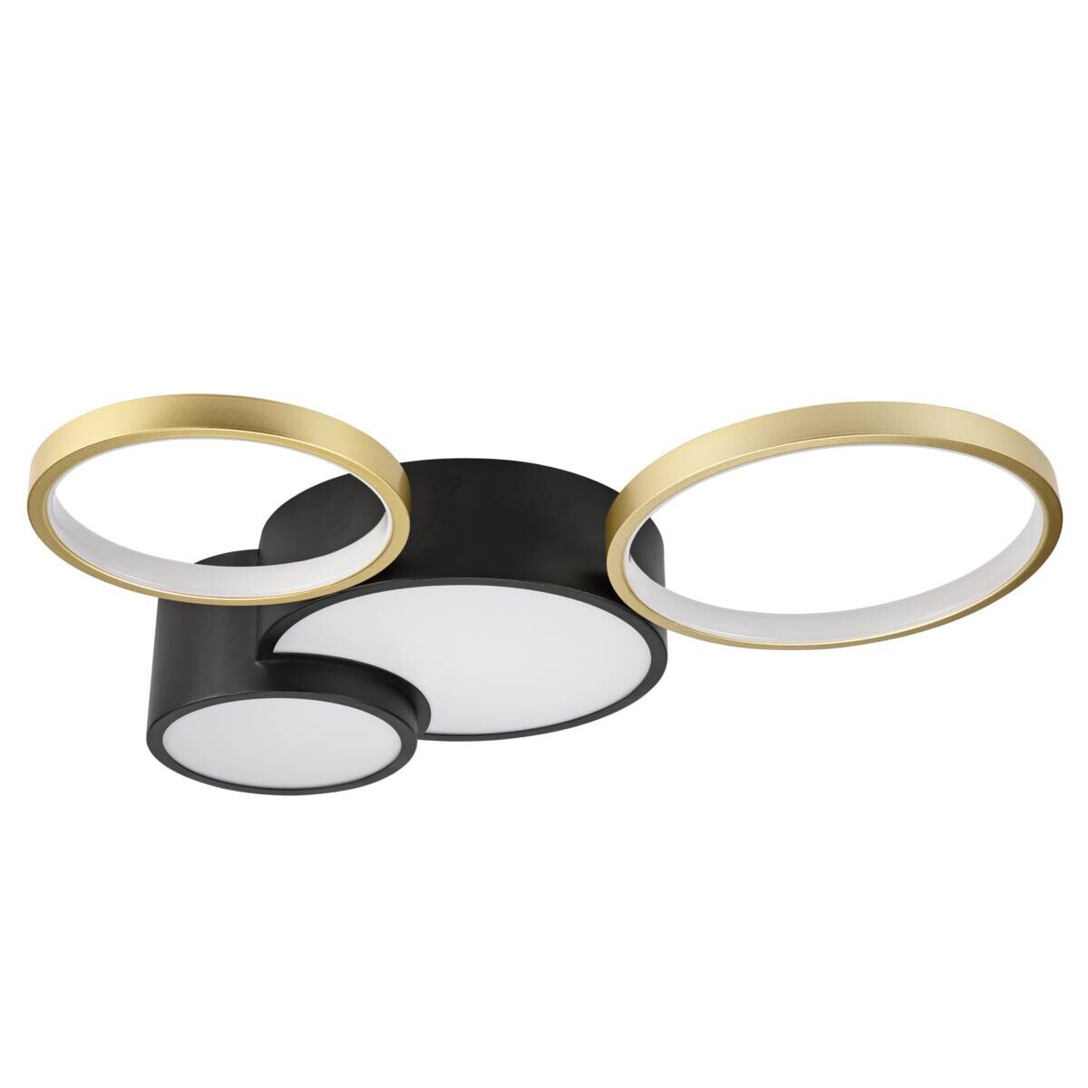 Lamkur LED-Deckenleuchte ALIZEE 50980 schwarz gold PVC Stahl H/L: ca. 9,5x60 cm 3 Brennstellen