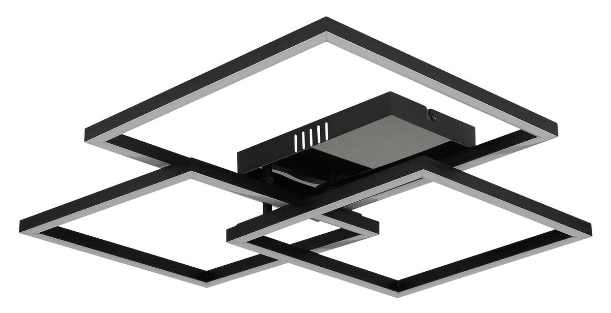 GLOBO LED-Deckenleuchte TATJANA schwarz Kunststoff B/H/T: ca. 45x9x5 cm 1 Brennstellen