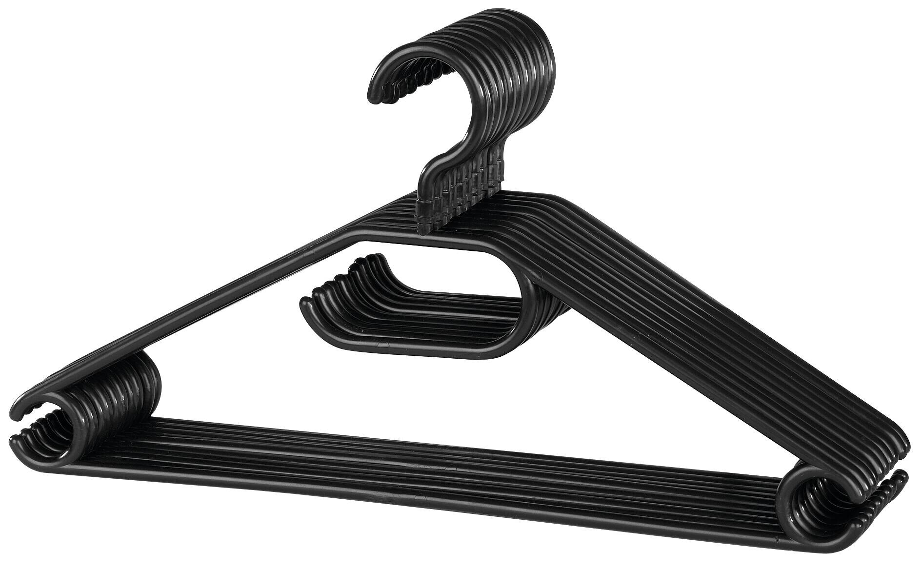 POCOline Kleiderbügel schwarz Kunststoff