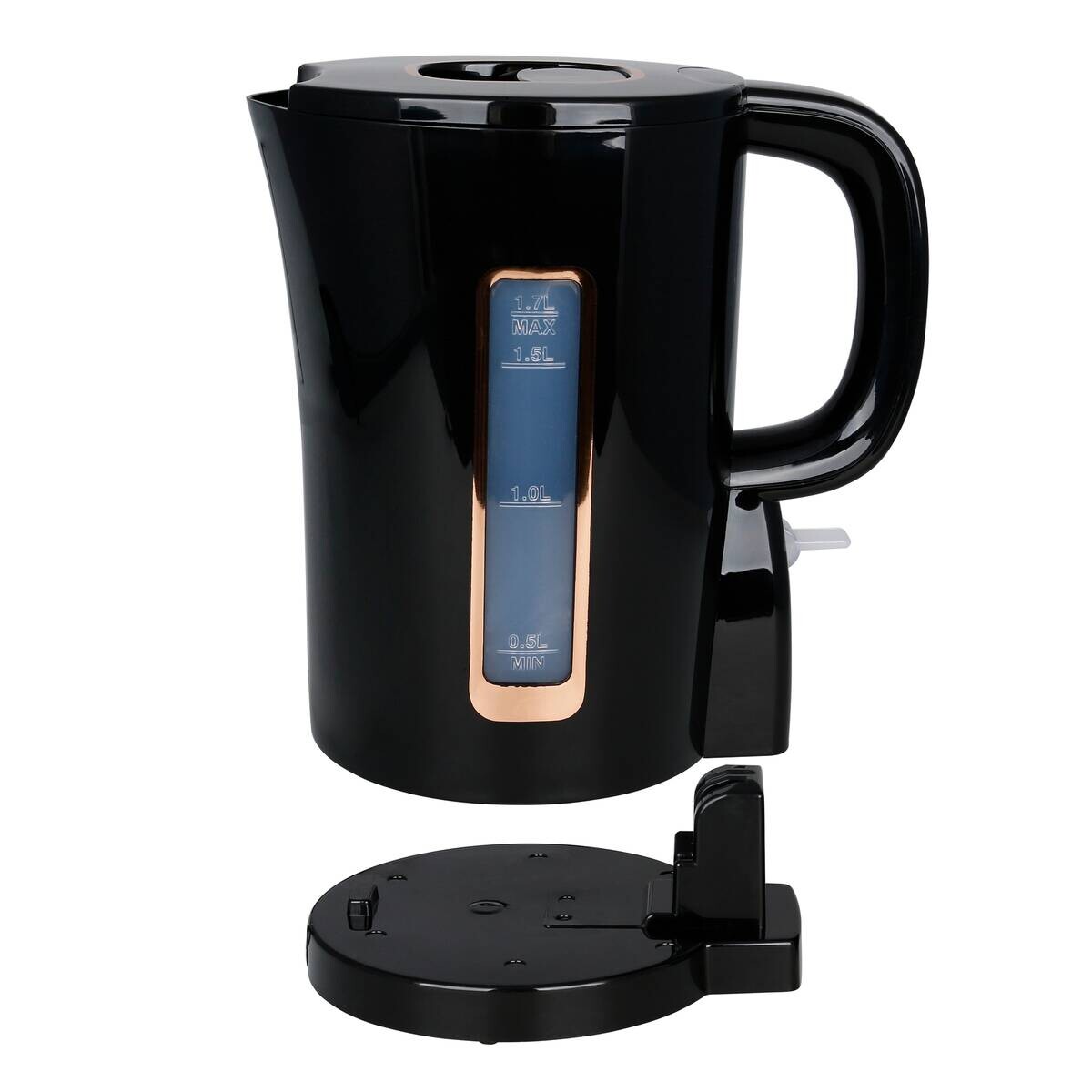Emerio Wasserkocher WK-125130 schwarz gold Kunststoff B/H/T: ca. 18,2x22,2x17,9 cm ca. 1,7 l