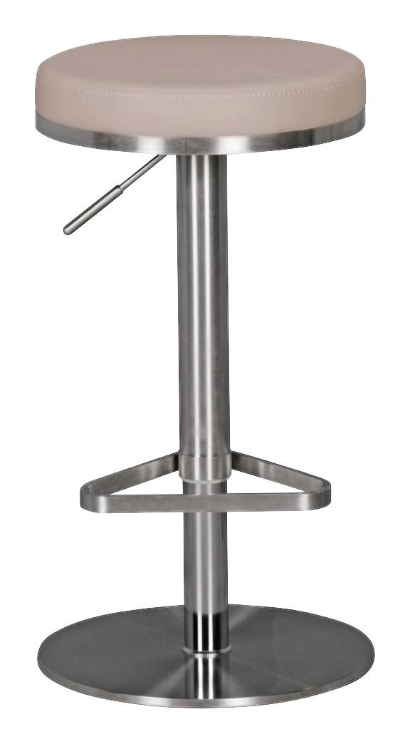 Barhocker beige Kunstleder B/H/T: ca. 38x82x38 cm