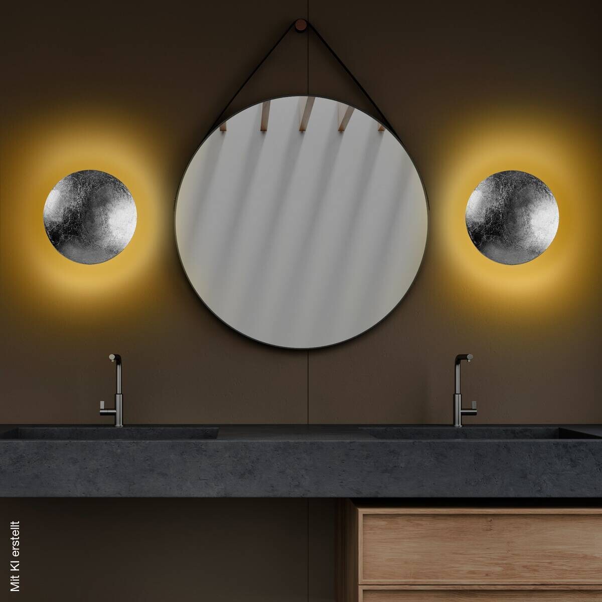 Opviq LED-Wandleuchte silber Metall B/H/T: ca. 25x25x16 cm