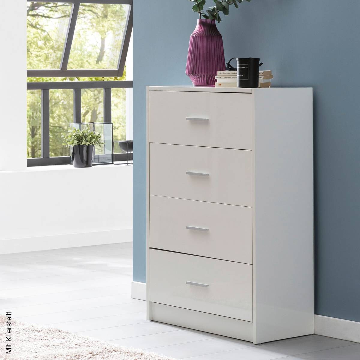 Sideboard weiß B/H/T: ca. 60x90x30 cm