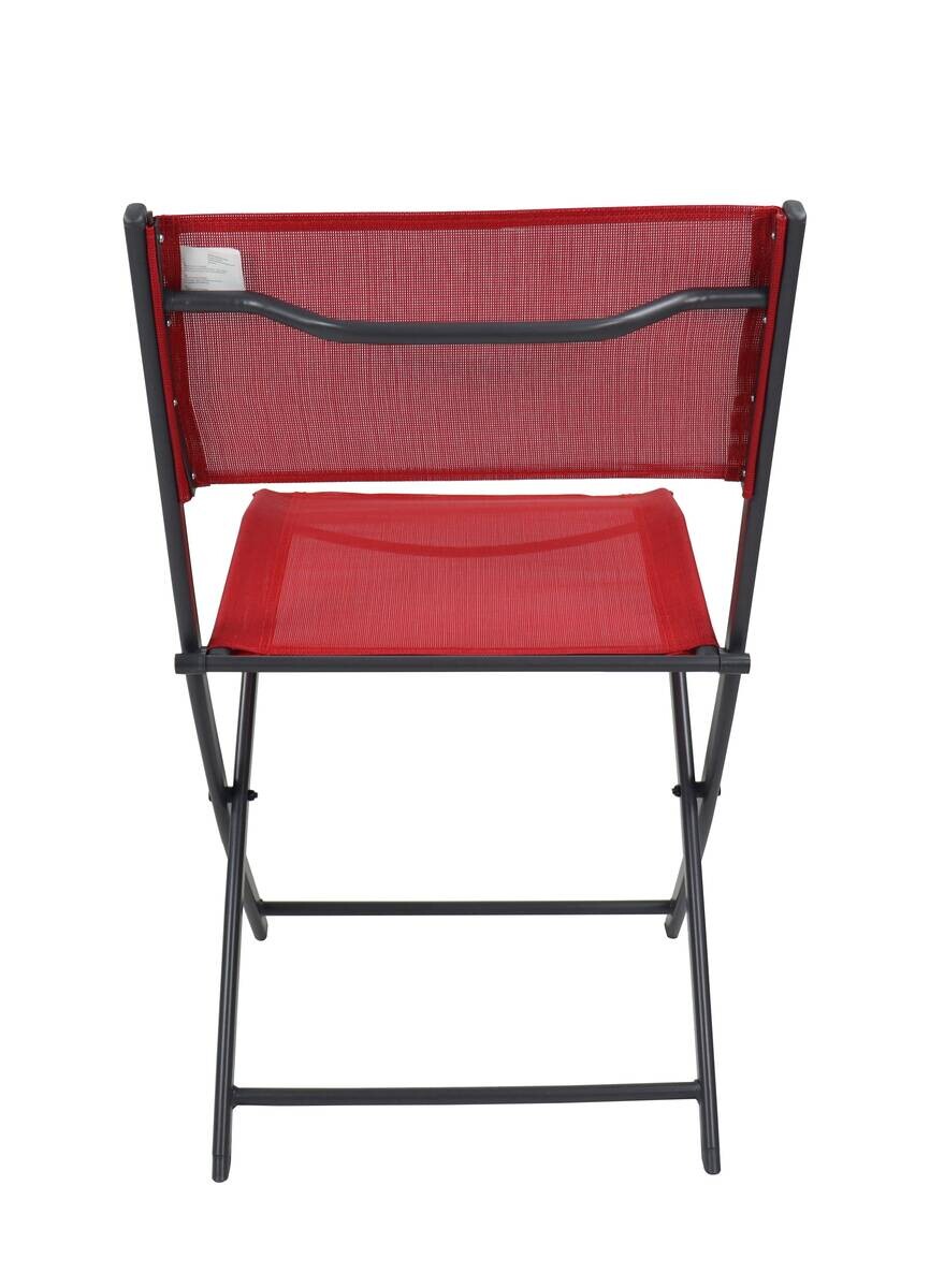 VCM Gartenstuhl 6er Set Sumila rot Metall B/H/L: ca. 45x79x46 cm