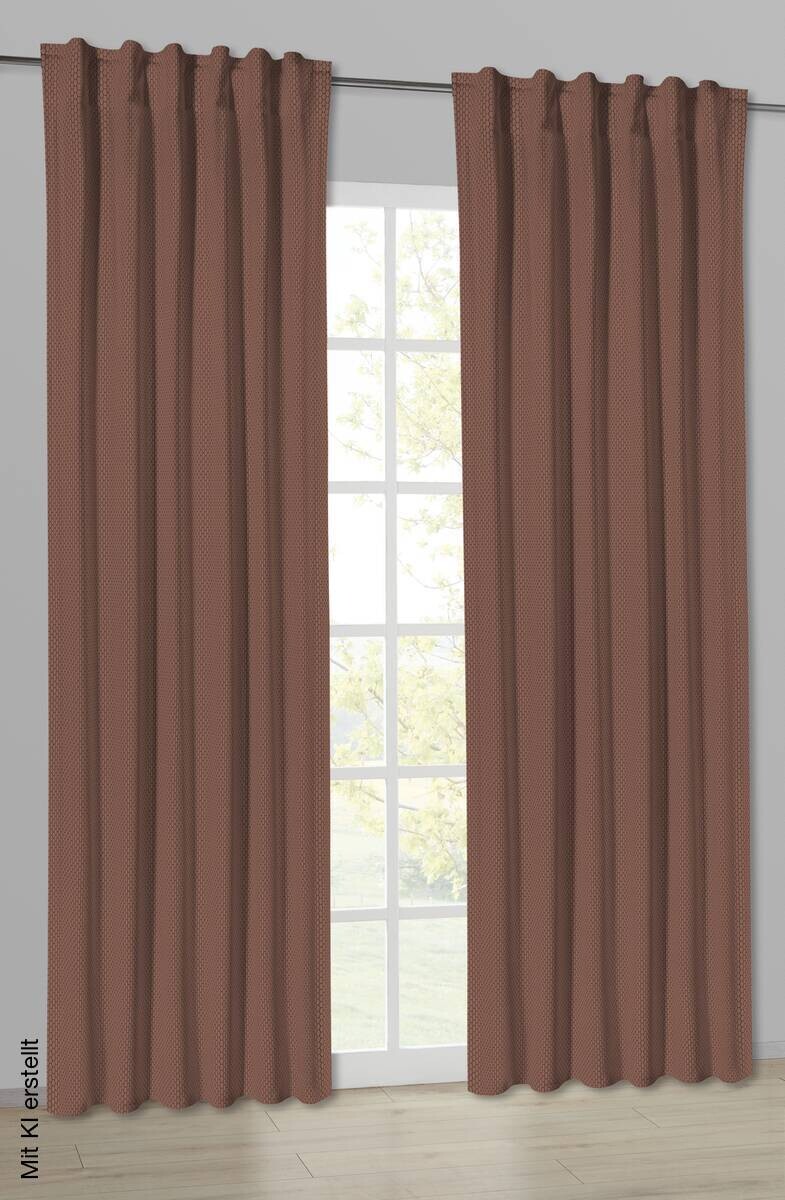 POCOline Kombivorhang Wabe Mocha Mousse 100% Polyester B/L: ca. 135x245 cm