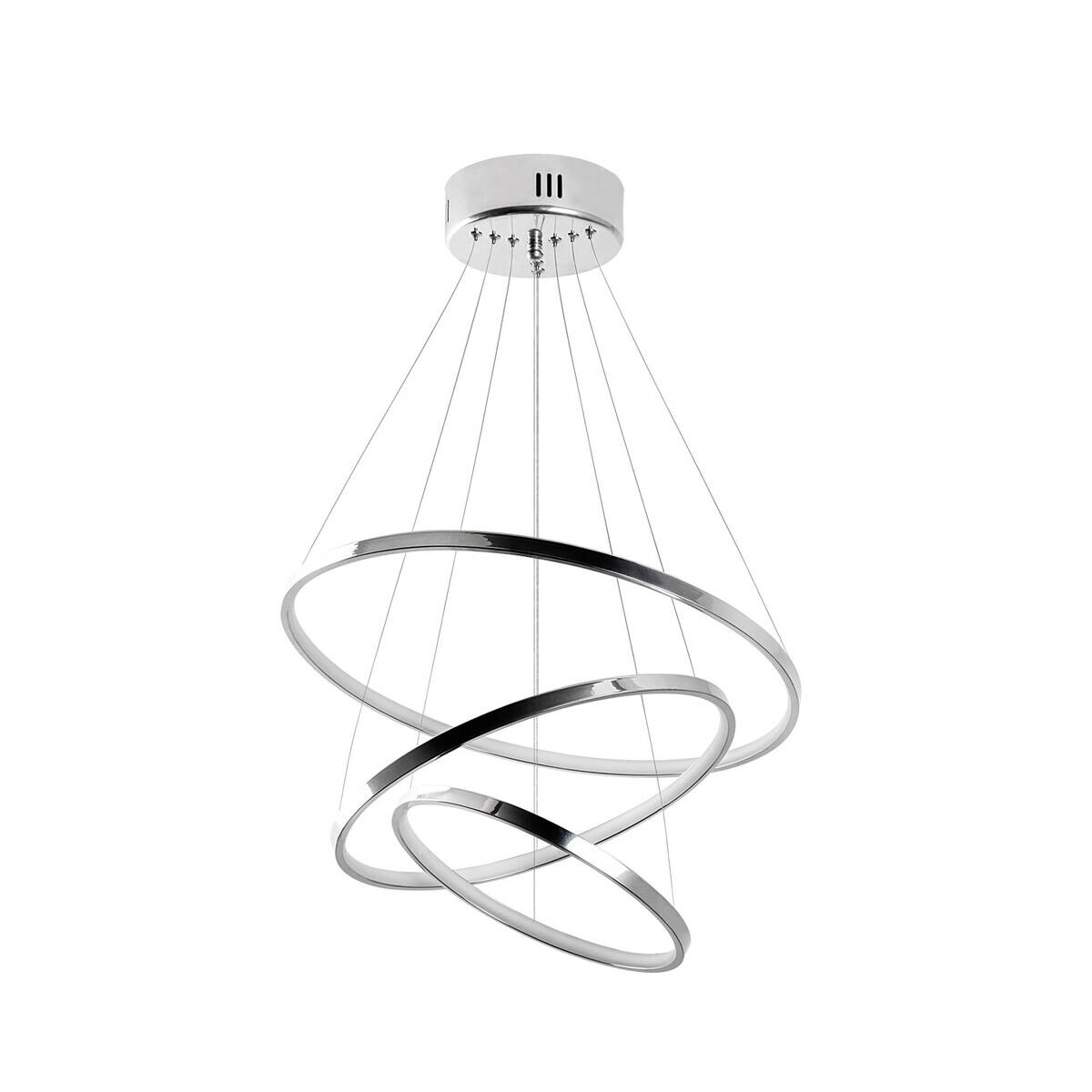 Opviq LED-Pendelleuchte Chrom B/H/T: ca. 50x80x50 cm