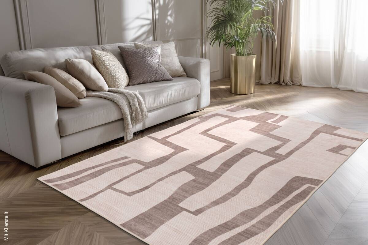 Kayoom Teppich Bluster 325 taupe B/L: ca. 160x230 cm