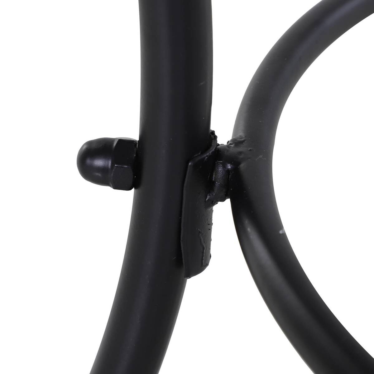 Outsunny Beistelltisch schwarz Metall B/H/L: ca. 45x50x45 cm