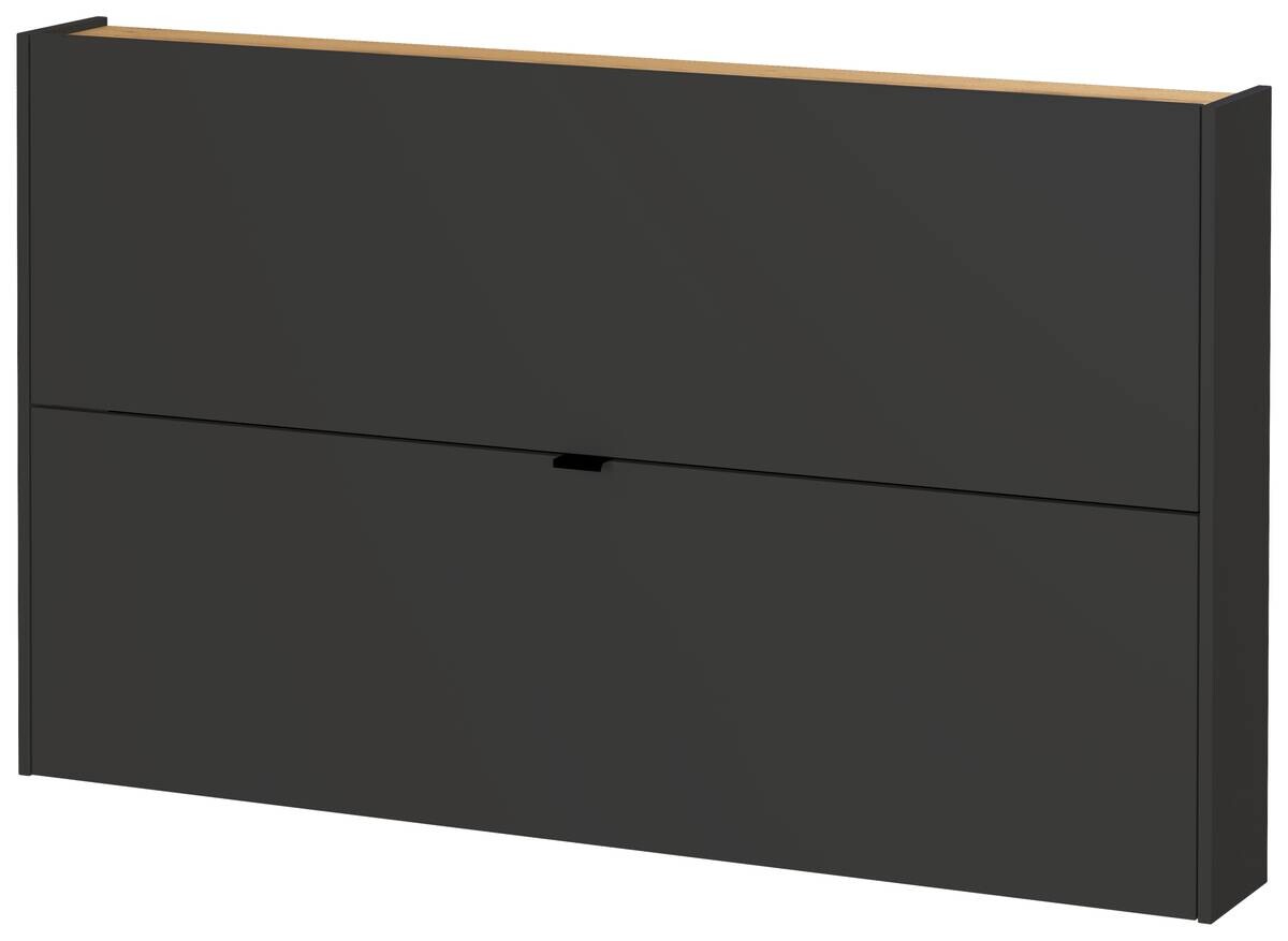 Schuhschrank 1392-549 Graphit Optik Eiche Navarra Nachbildung B/H/T: ca. 140x85x19 cm