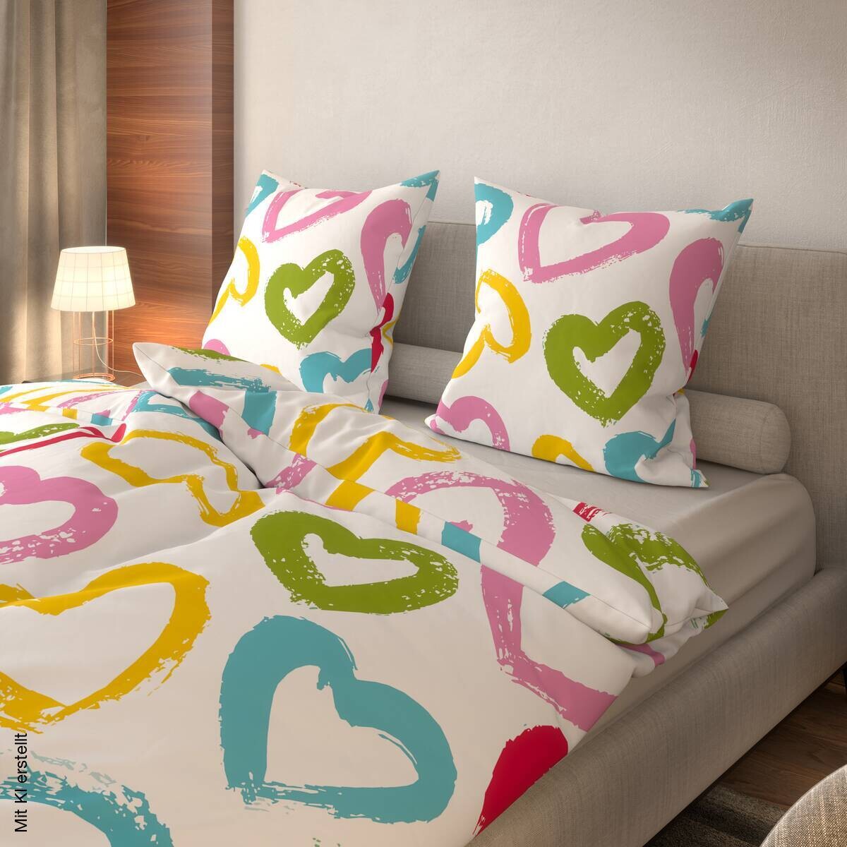 Microfaser Bettwäsche multicolor Polyester B/L: ca. 135x200 cm