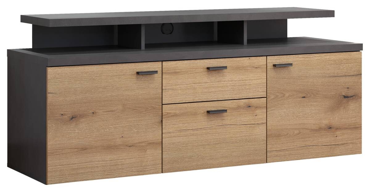 TV-Lowboard Mood Eiche Evoke Coast Nachbildung Matera Nachbildung B/H/T: ca. 151x66x47 cm