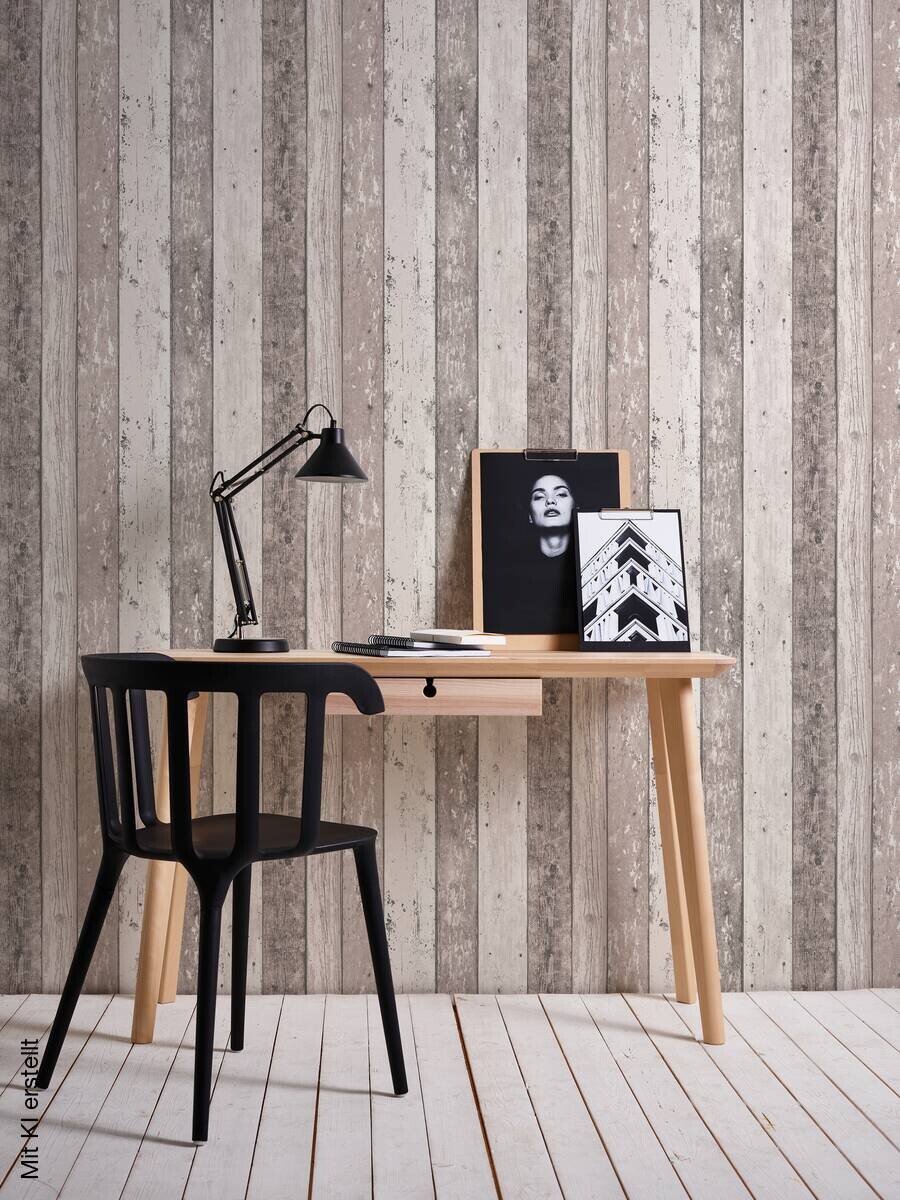 A.S.Creation Vliestapete Best of Woodn Stone 2nd Edition Holzoptik braun B/L: ca. 53x1005 cm