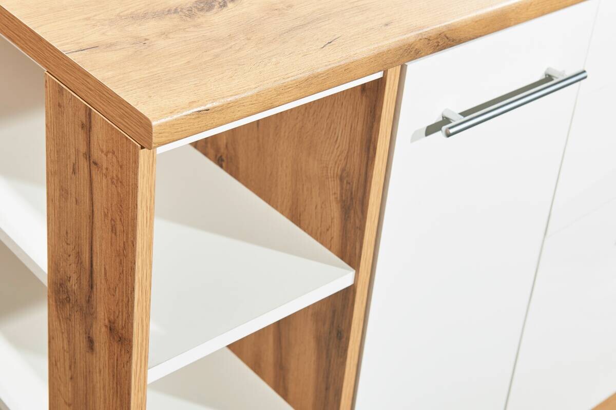 Respekta Inselküche Hilde weiß matt B/H/T: ca. 280x205x172 cm