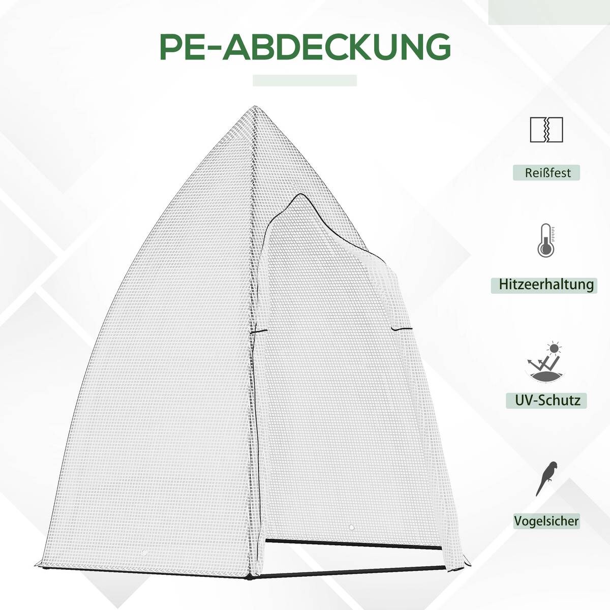 Outsunny Gewächshaus B/H/L: ca. 140x180x160 cm