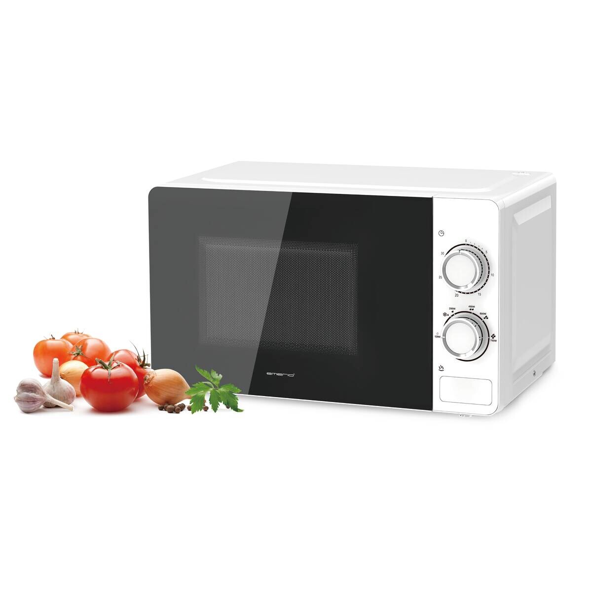 Emerio Mikrowelle weiß Kunststoff B/H/L: ca. 35,3x26,1x45,45 cm ca. 20 l