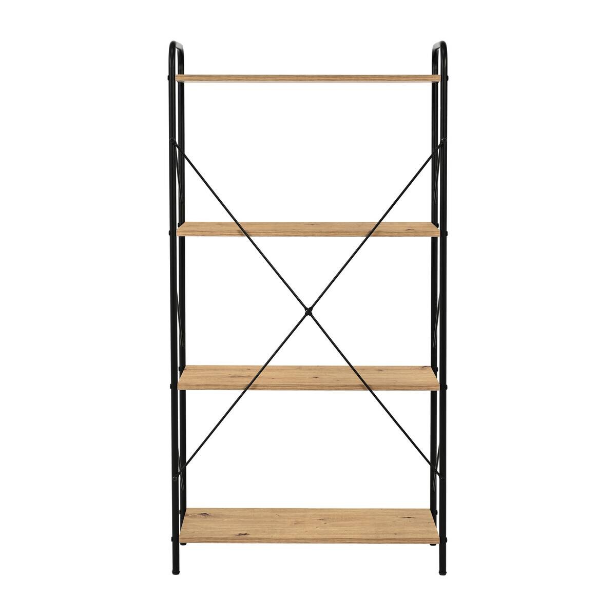 Standregal Nala Holzoptik Artisan Nachbildung schwarz B/H/T: ca. 63,2x125x30 cm