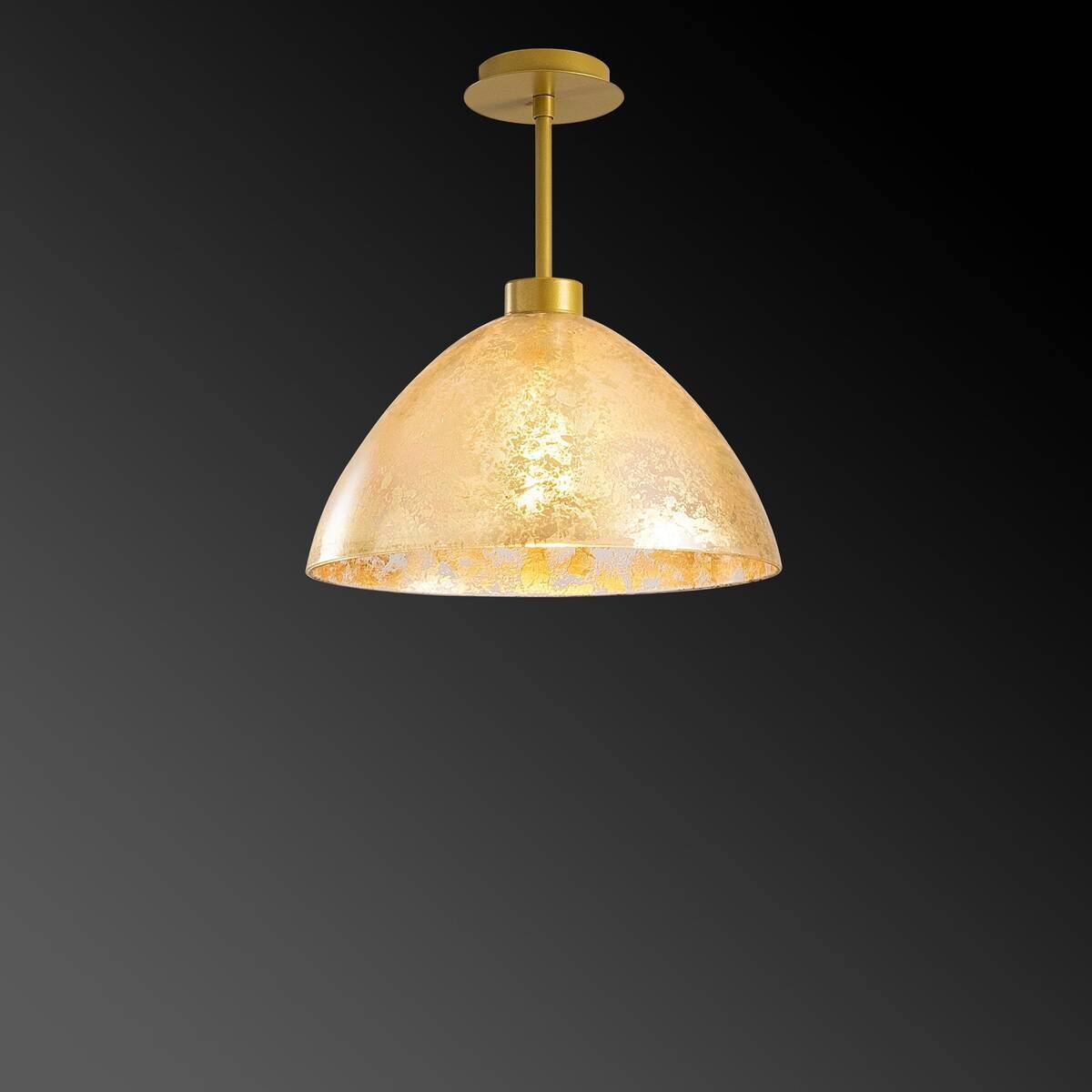 Opviq Deckenleuchte Bergama gold Metall Glas B/H/T/L/D: ca. 34x37x34x34x34 cm E27 1 Brennstellen