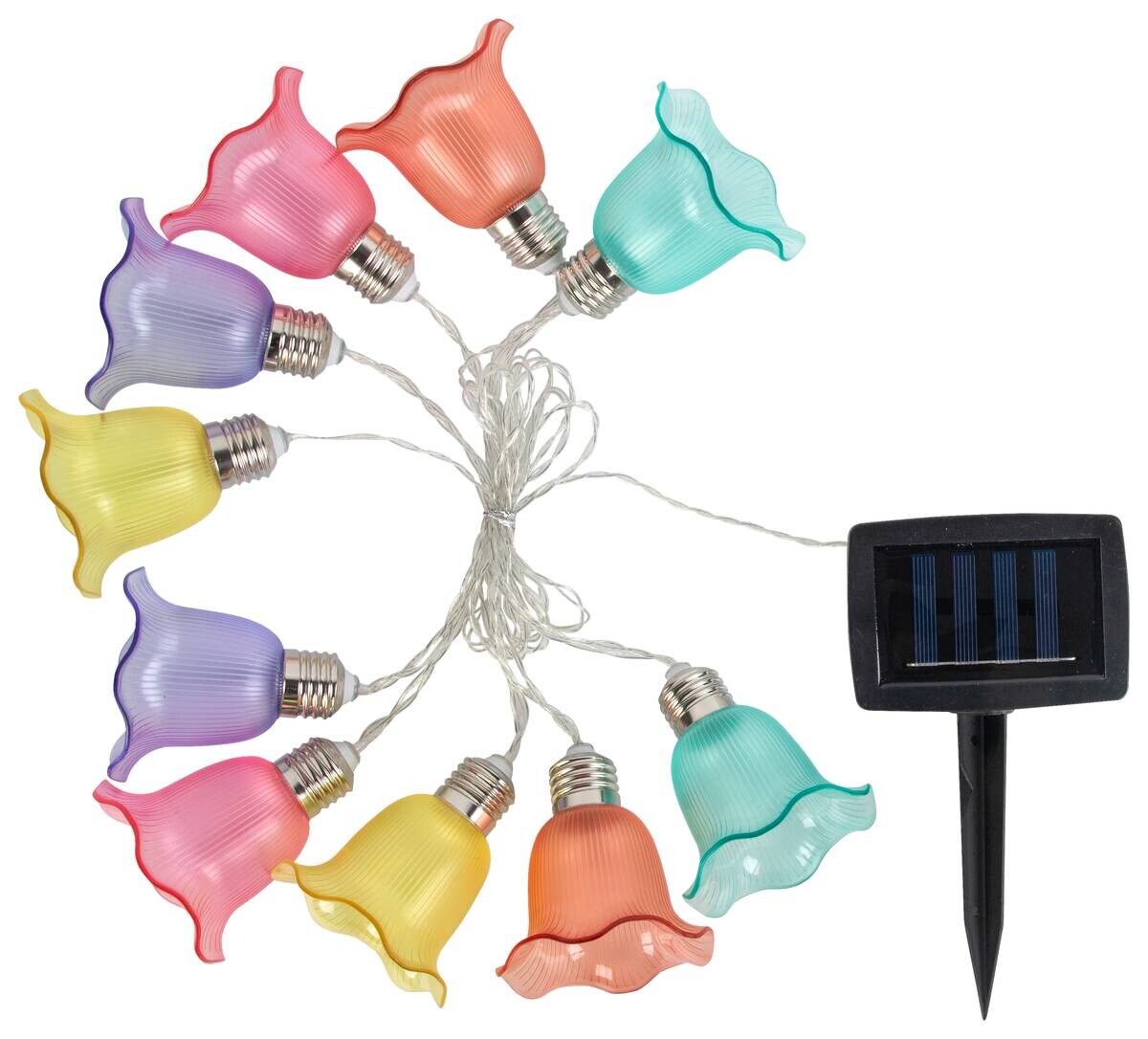 Solarlichterkette Tulpe 2 m Kunststoff L/D: ca. 380x8 cm