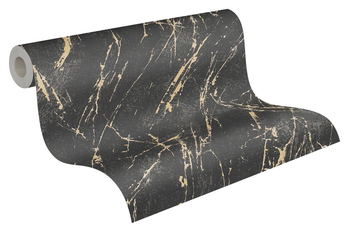 A.S.Creation Vliestapete silber gold B/H/D: ca. 53x1005x9,7 cm