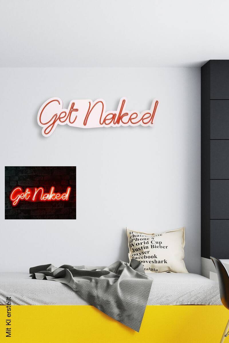 Opviq LED-Wandleuchte rot PVC B/H/T/L: ca. 62x20x2x62 cm