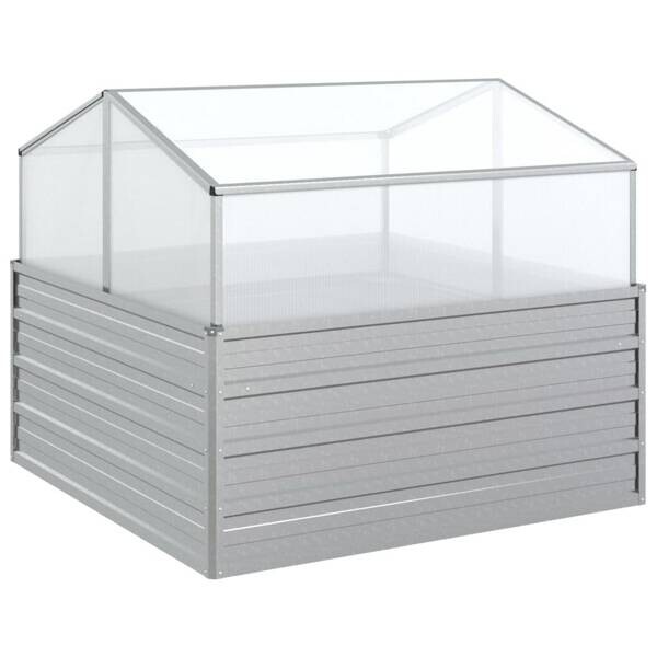 Garten-Hochbeet silber Stahl B/H/L: ca. 100x85x100 cm