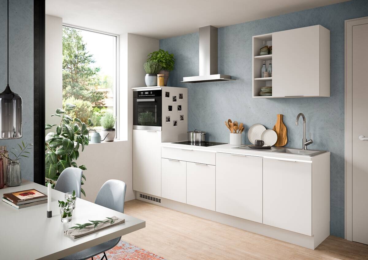 xonox.home Küchenblock Charly weiß B/H/T: ca. 260x222x60 cm