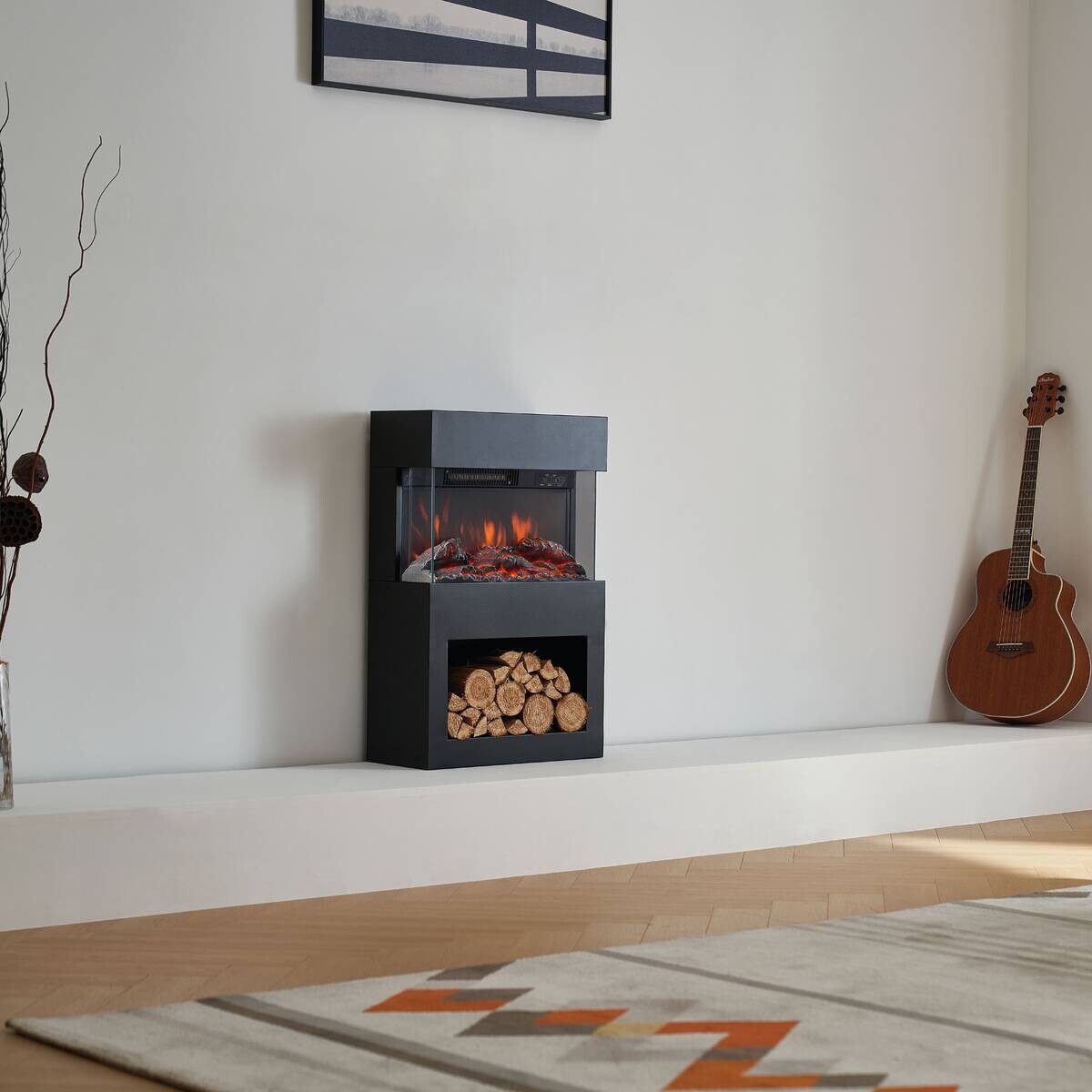KAMINIO Elektrischer-Kamin HENRI schwarz Metall B/H/T: ca. 48x75x21,7 cm ca. 2000 W