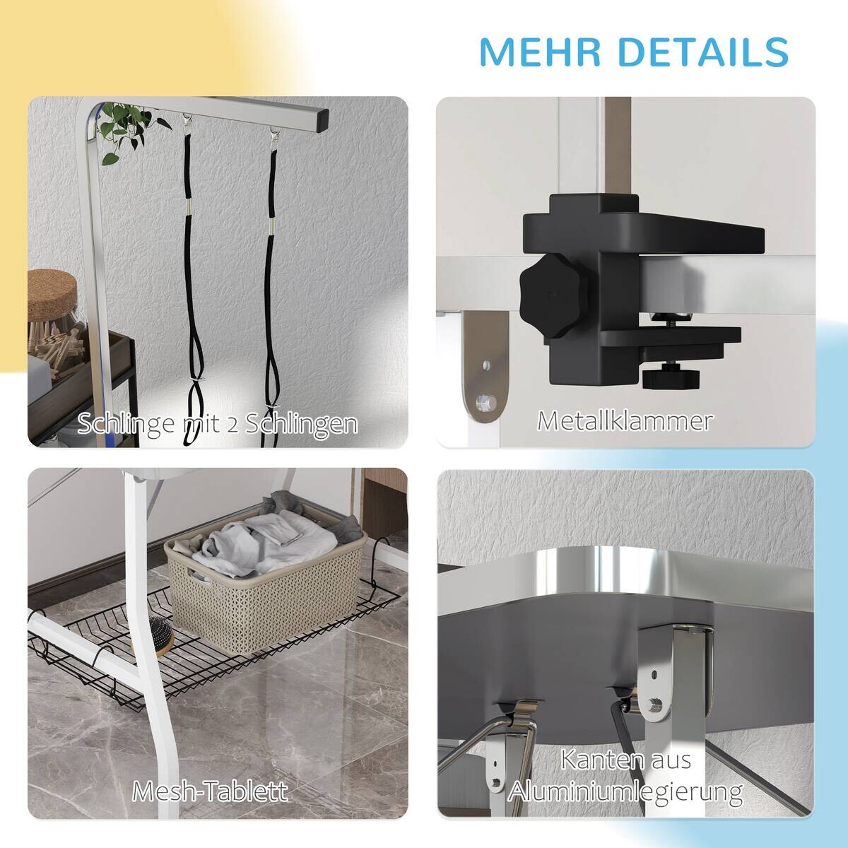 PawHut Tierpflegetisch schwarz Stahl B/H/L: ca. 60x76x90 cm