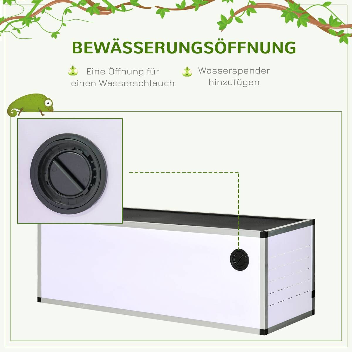 PawHut Terrarium silber Polyester B/H/L: ca. 40x120x40 cm