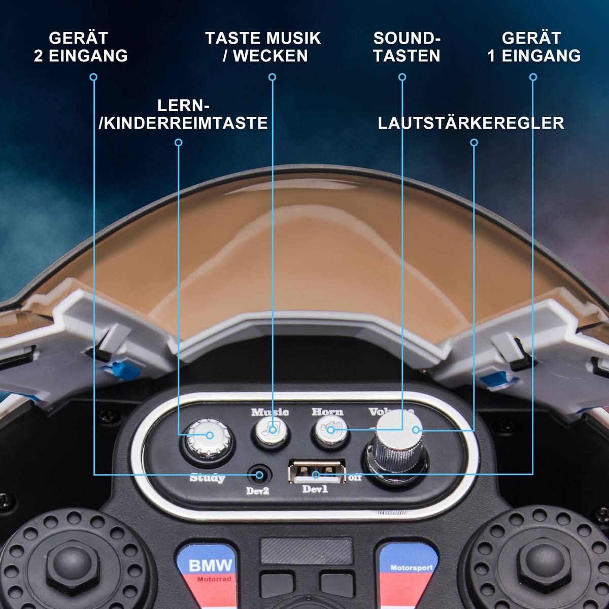 HOMCOM Kinder-Elektromotorrad rot B/H/L: ca. 42x54x82,5 cm