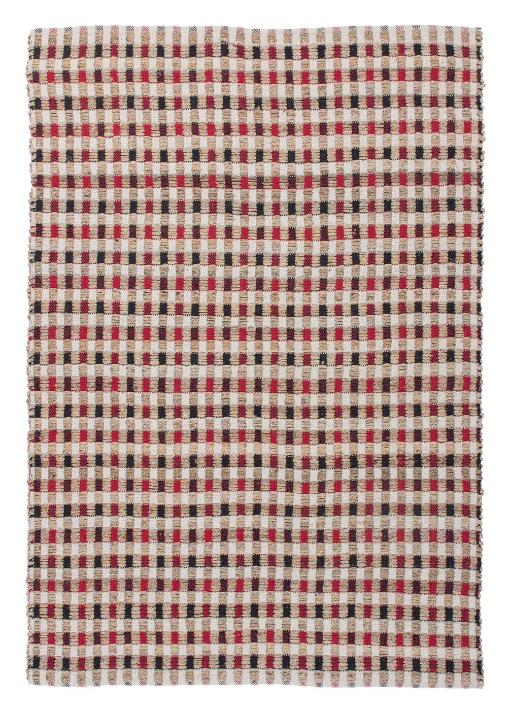 Kayoom Kurzflorteppich Chess 110 natur B/L: ca. 80x150 cm