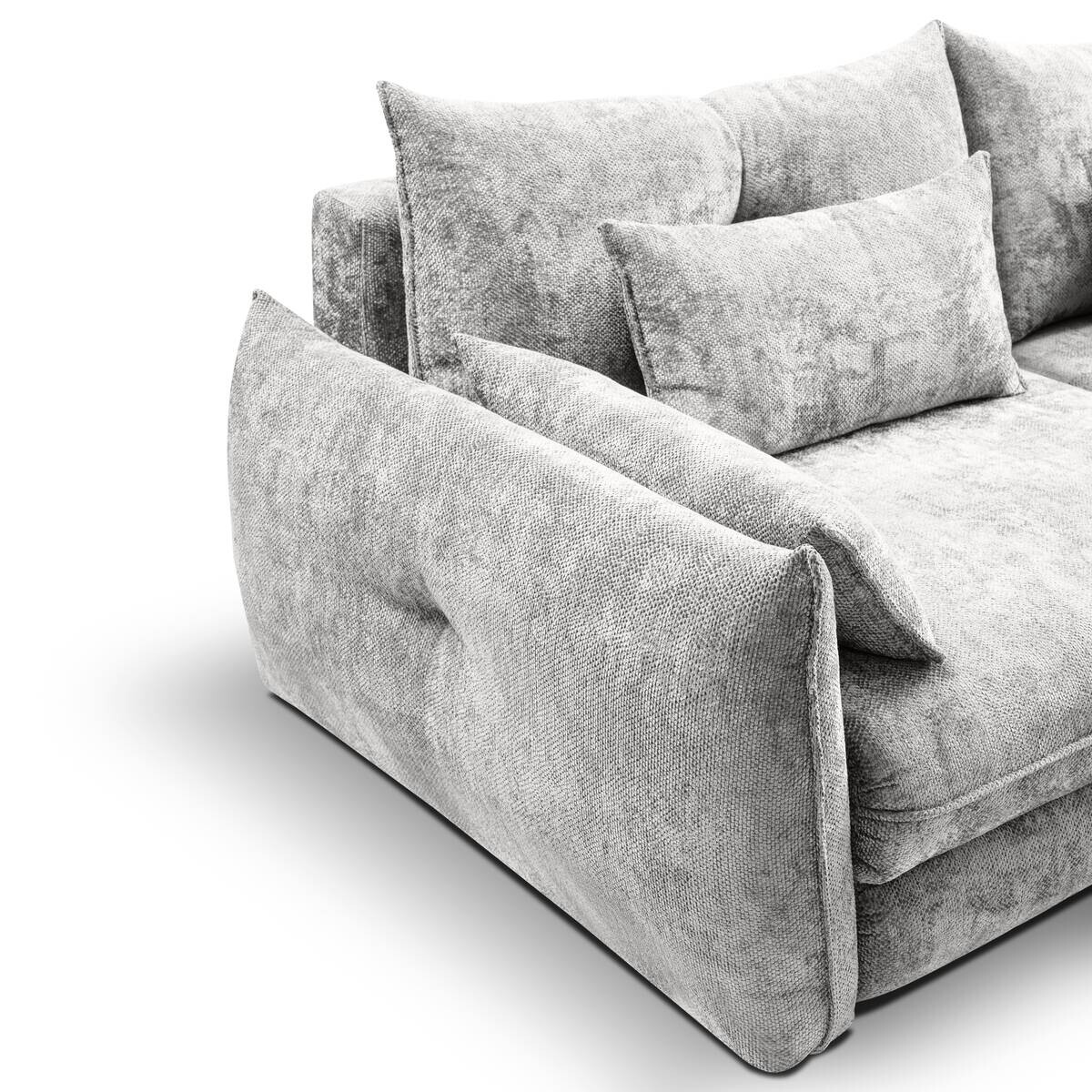 Big Sofa Delphine silber Microfaser B/H/T: ca. 246x74x119 cm