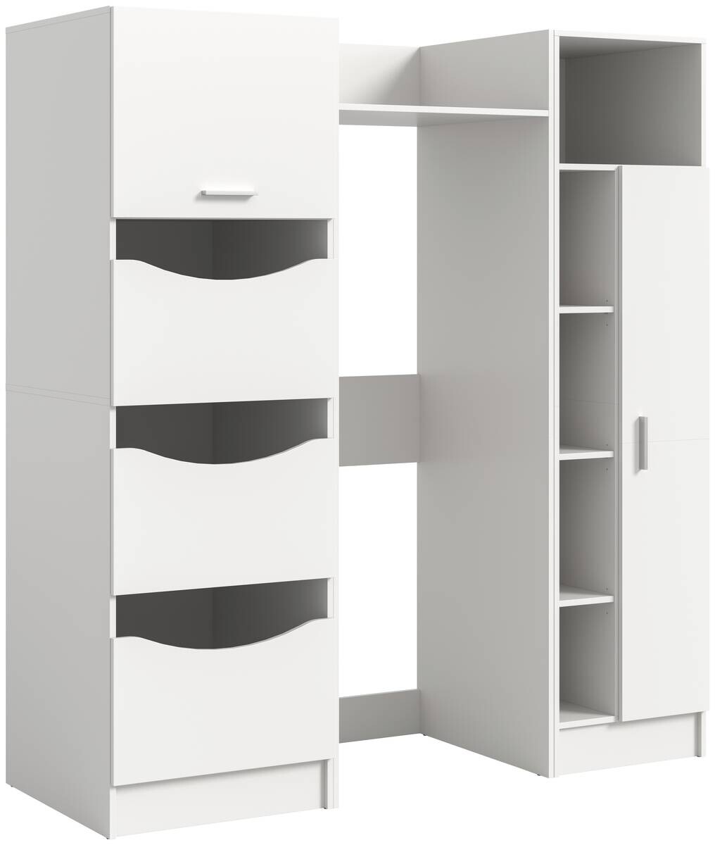 Waschmaschinenumbauschrank Free weiß B/H/T: ca. 176x195x68 cm