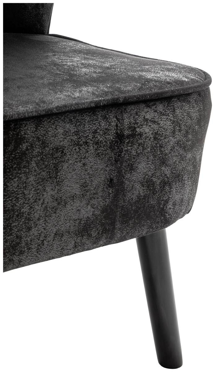Sessel schwarz Vintage Microfaser B/H/T: ca. 57x76x68 cm