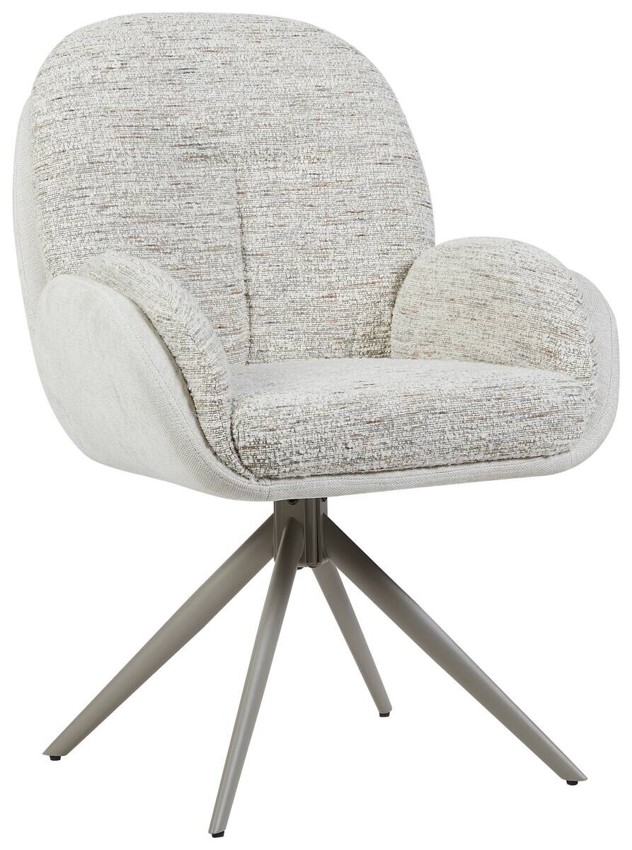 Armlehnstuhl Davina grau Microfaser B/H/T: ca. 64x92,5x48 cm