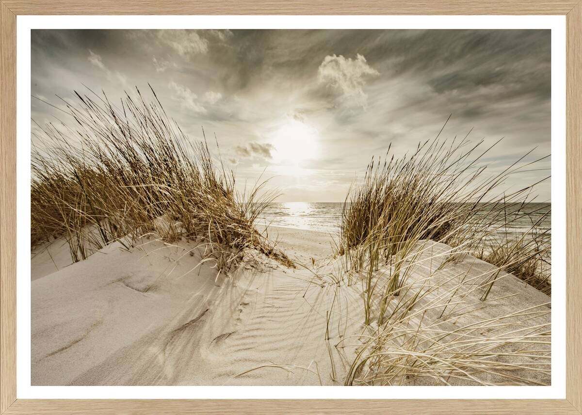 Gerahmtes Bild Strand B/H: ca. 70x50 cm