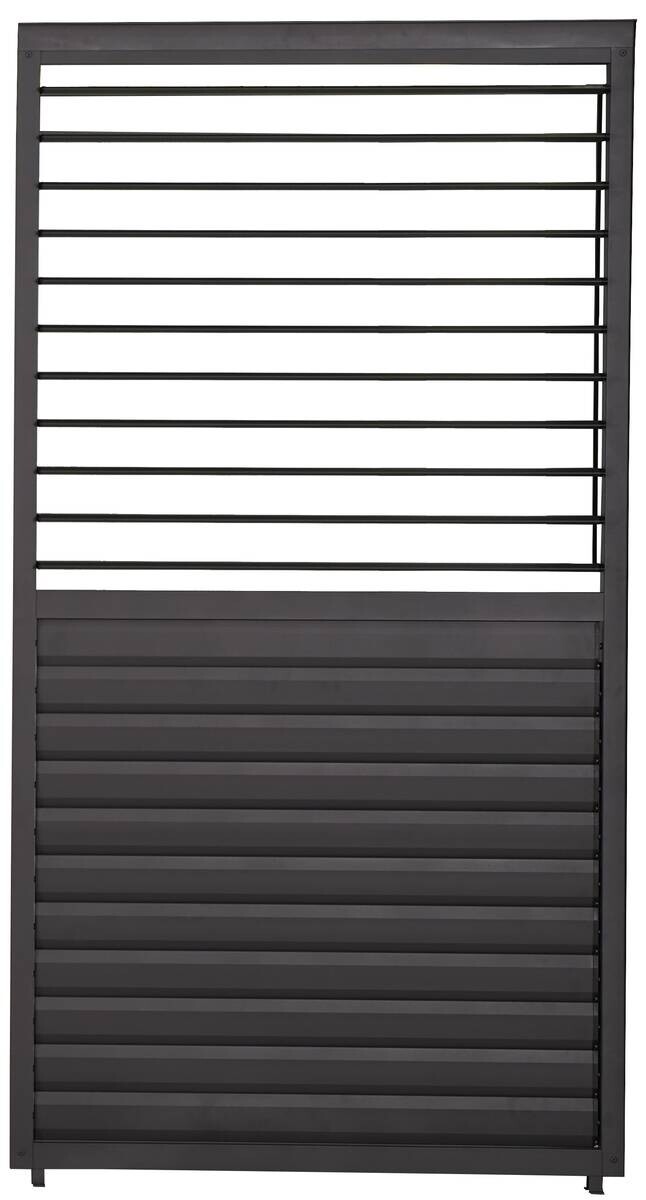 Mirador Lamellenwand für Pergola Deluxe Plus anthrazit Aluminium B/H/L: ca. 123,5x238,65x7 cm