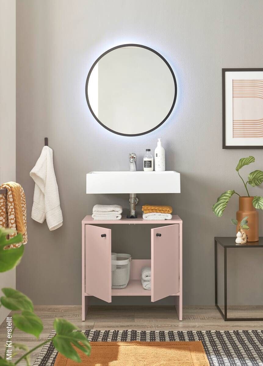 Waschbeckenunterschrank Kairo rosa B/H/T: ca. 60x60x35 cm