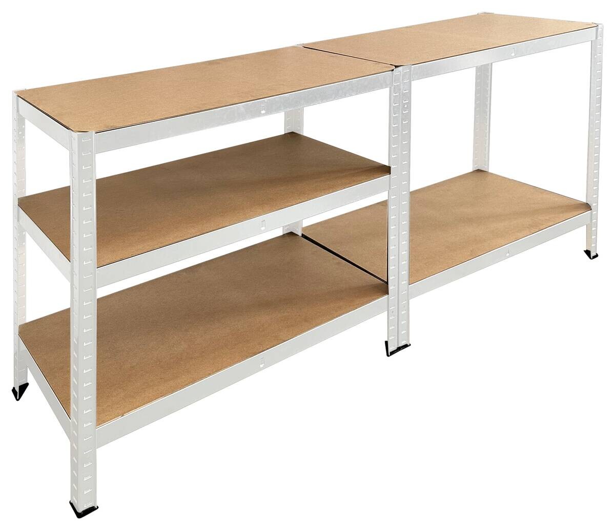 Schwerlaststeckregal weiß B/H/T: ca. 90x180x60 cm