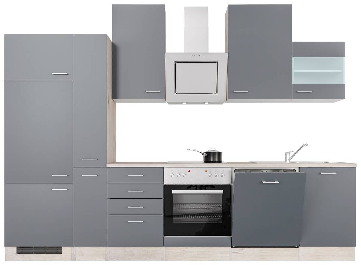 Flex-Well Küchenblock Morena Basalt matt B/H/T: ca. 310x234x60 cm