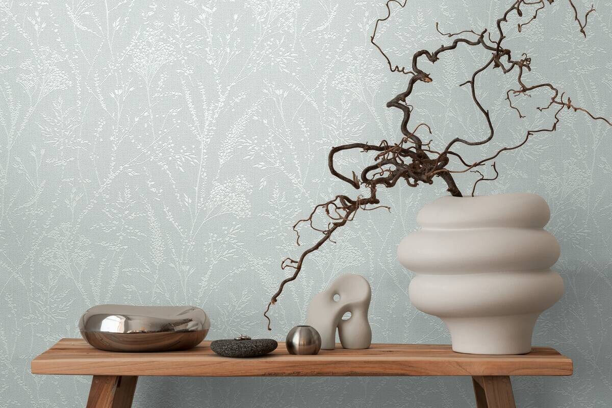 A.S.Creation Vliestapete weiß hellgrün B/H/D: ca. 53x1005x9,2 cm