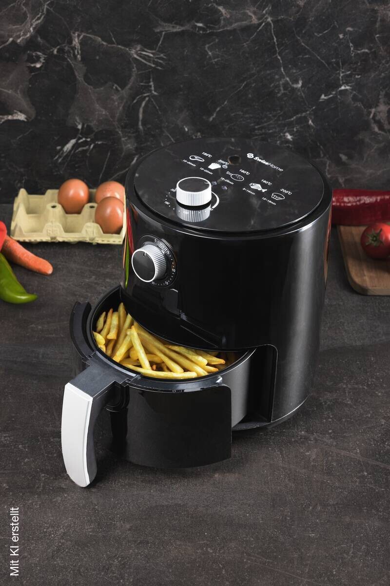 SWISS HOME Heißluftfritteuse SH-6653 schwarz Polypropylen ca. 2,5 l
