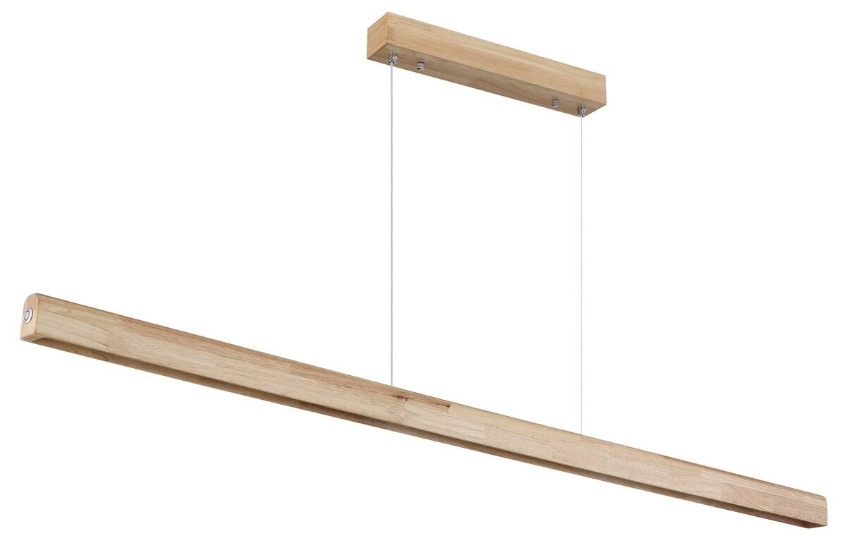 GLOBO LED-Pendelleuchte TERAO natur Holz B/H/T: ca. 6,5x140x14 cm 1 Brennstellen