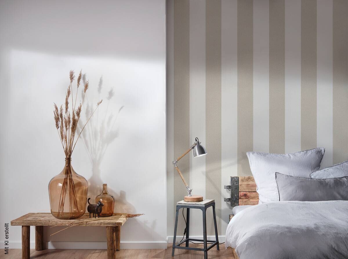 A.S.Creation Vliestapete New Elegance Streifen beige B/L: ca. 53x1005 cm