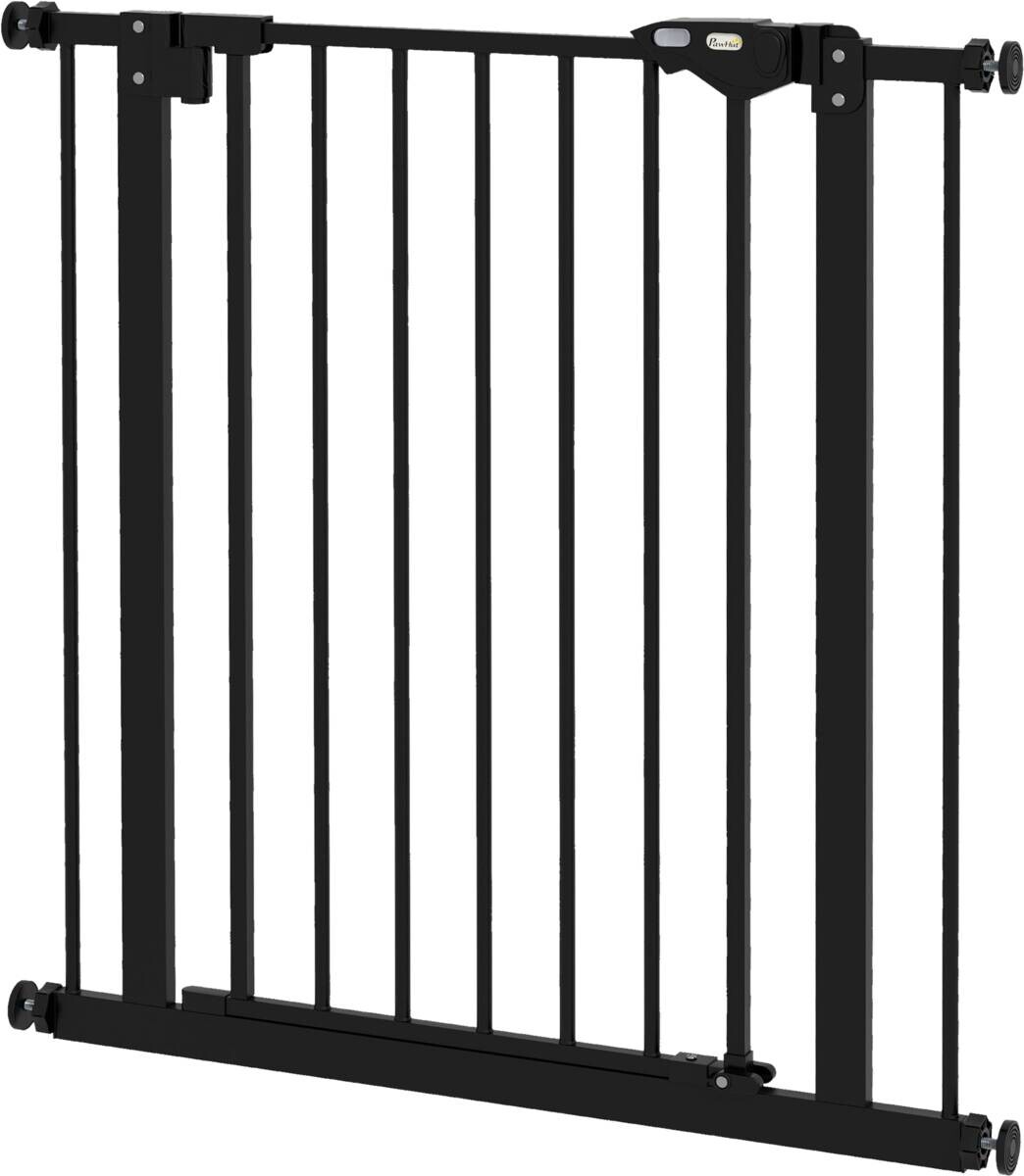 PawHut Türschutzgitter schwarz Kunststoff B/H/L: ca. 2x77x80 cm