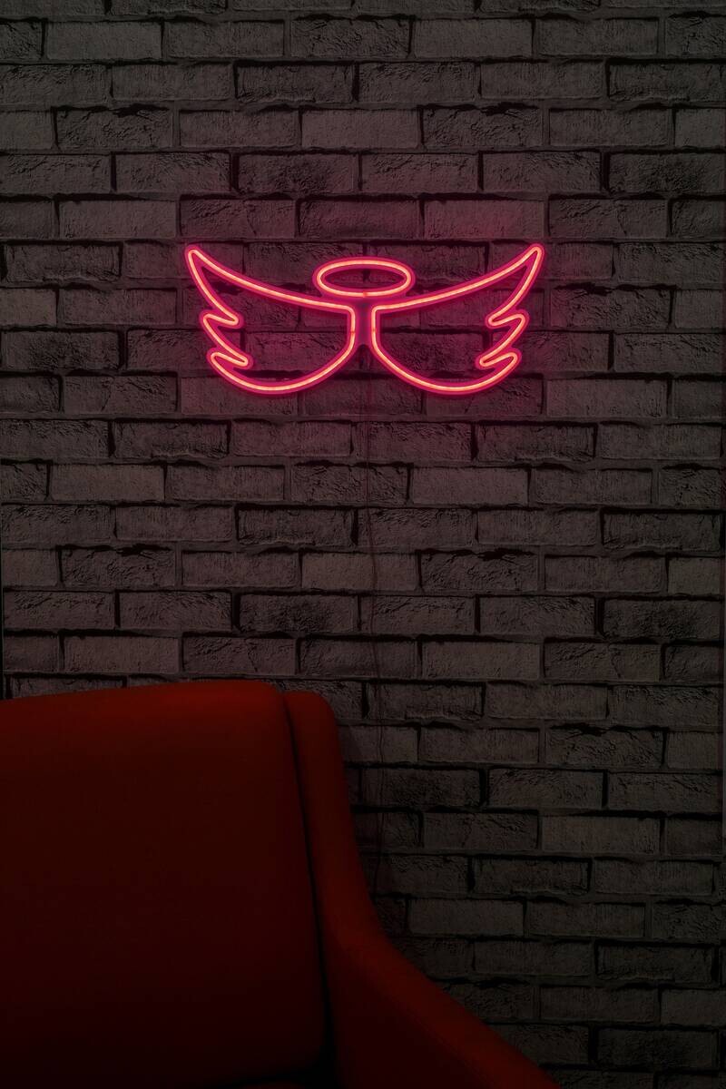 Opviq LED-Wandleuchte rosa PVC B/H/T/L: ca. 52x23x2x52 cm