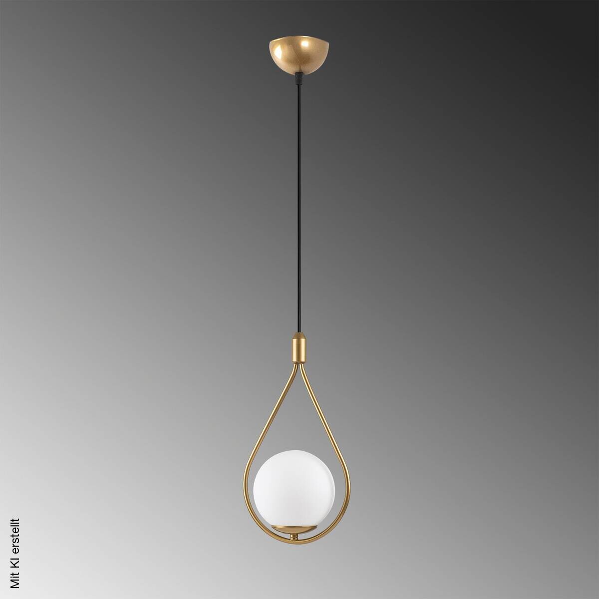 Opviq Pendelleuchte Mudon gold Glas B/H/T/L/D: ca. 15x136x15x15x15 cm E27 1 Brennstellen