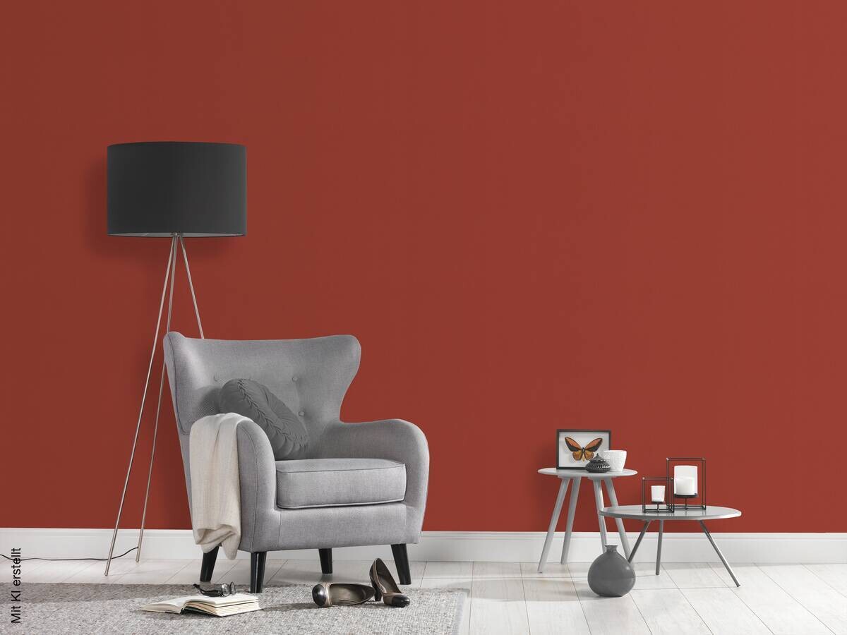 Livingwalls Vliestapete Best of Vlies Uni rot B/L: ca. 53x1005 cm
