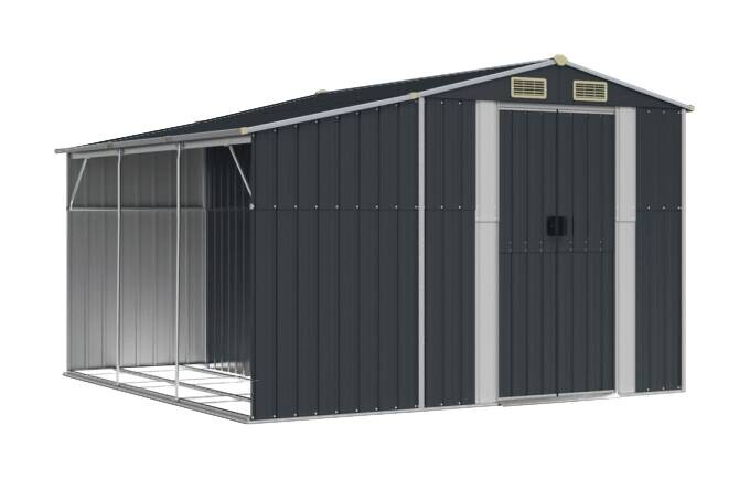vidaXL Gartenhaus anthrazit B/H/T: ca. 277x179x179 cm