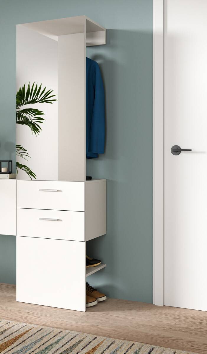 Garderobenpaneel VAGA weiß B/H/T: ca. 52x190x36 cm